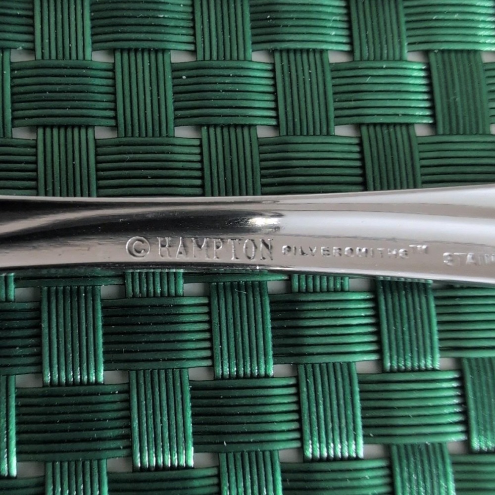 Hampton Silversmiths LILY FROSTED Salad Forks Lot Set of 4 Stainless Satin Vtg - Picture 5 of 8